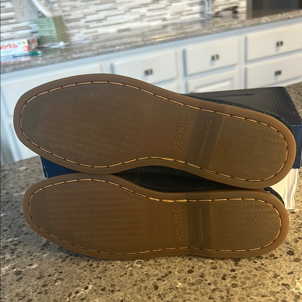 Sperry Women’s A/O Boat Shoes, Navy/Green Plaid, Size 7.5, NIB - Picture 4 of 5